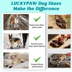 LUCKYPAW zapatos-perro-suela-antideslizante, ofrecen buena tracción en suelos.