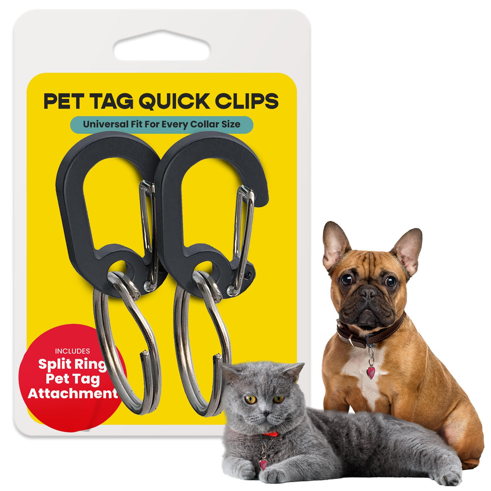 LuckyPet Klippy tag clip package showing two-pack convenience for multiple collars
