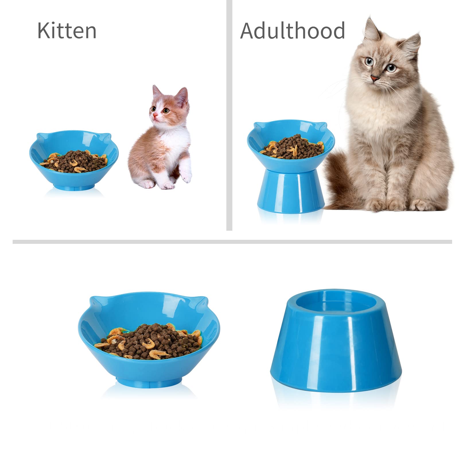 LuckyPots diameter-6-6 blue bowl image emphasizes spacious feeding area.