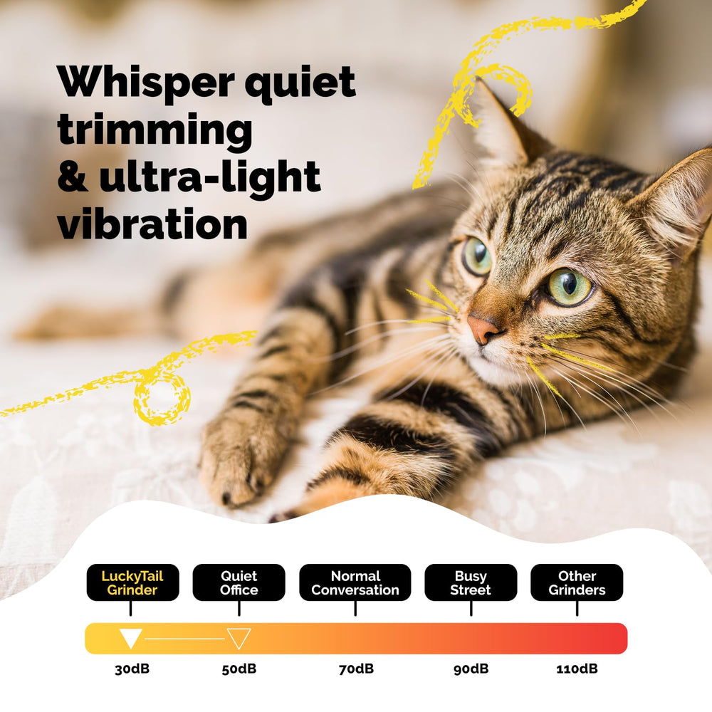 LuckyTail nail grinder with LED lights improves grooming visibility.