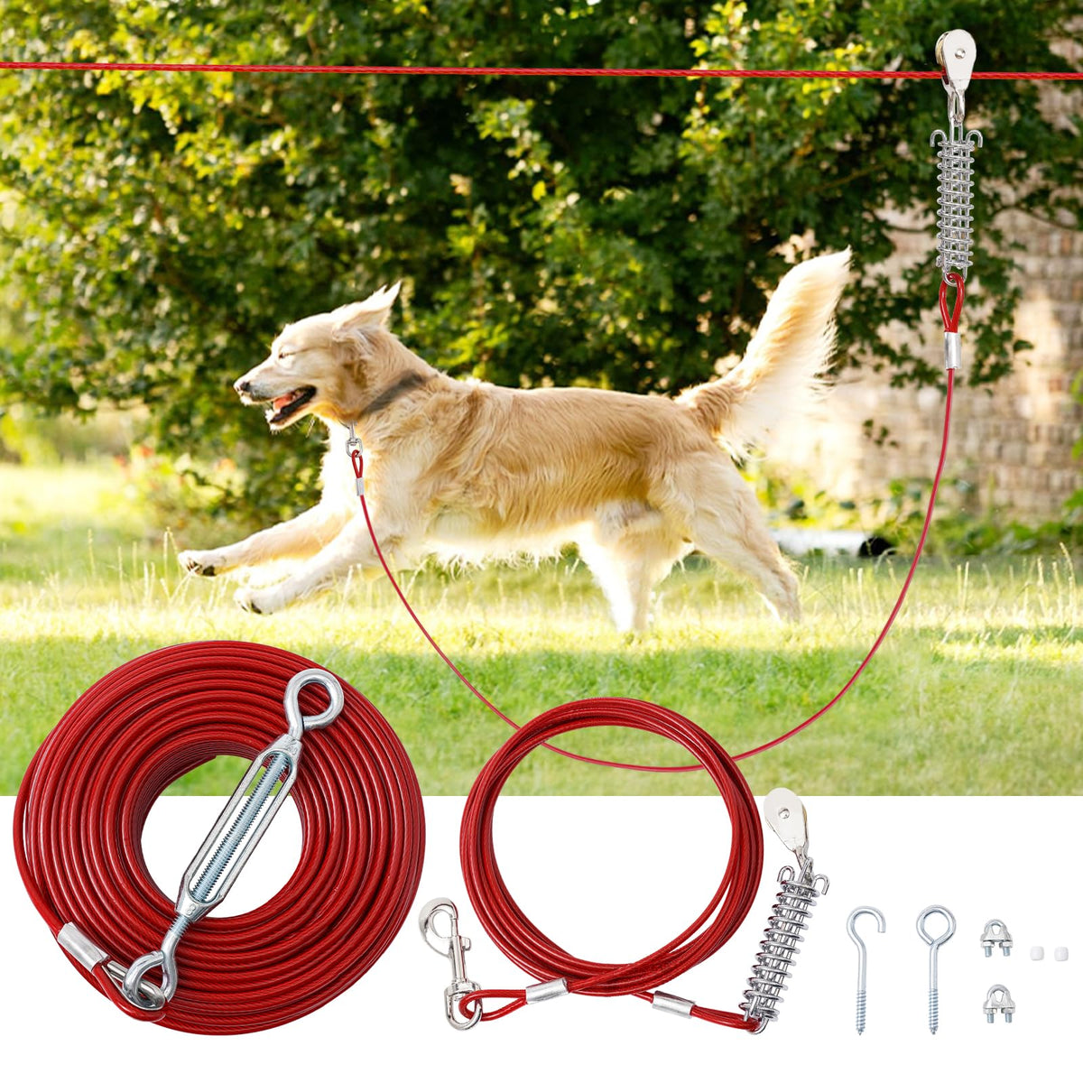LUFFWELL 120FT main cable in yard enabling expansive playtime