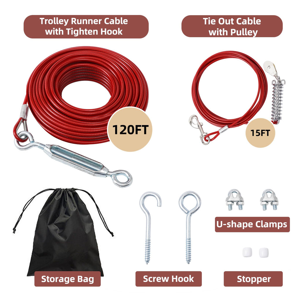 LUFFWELL 15FT tie-out cable for secure short-distance control