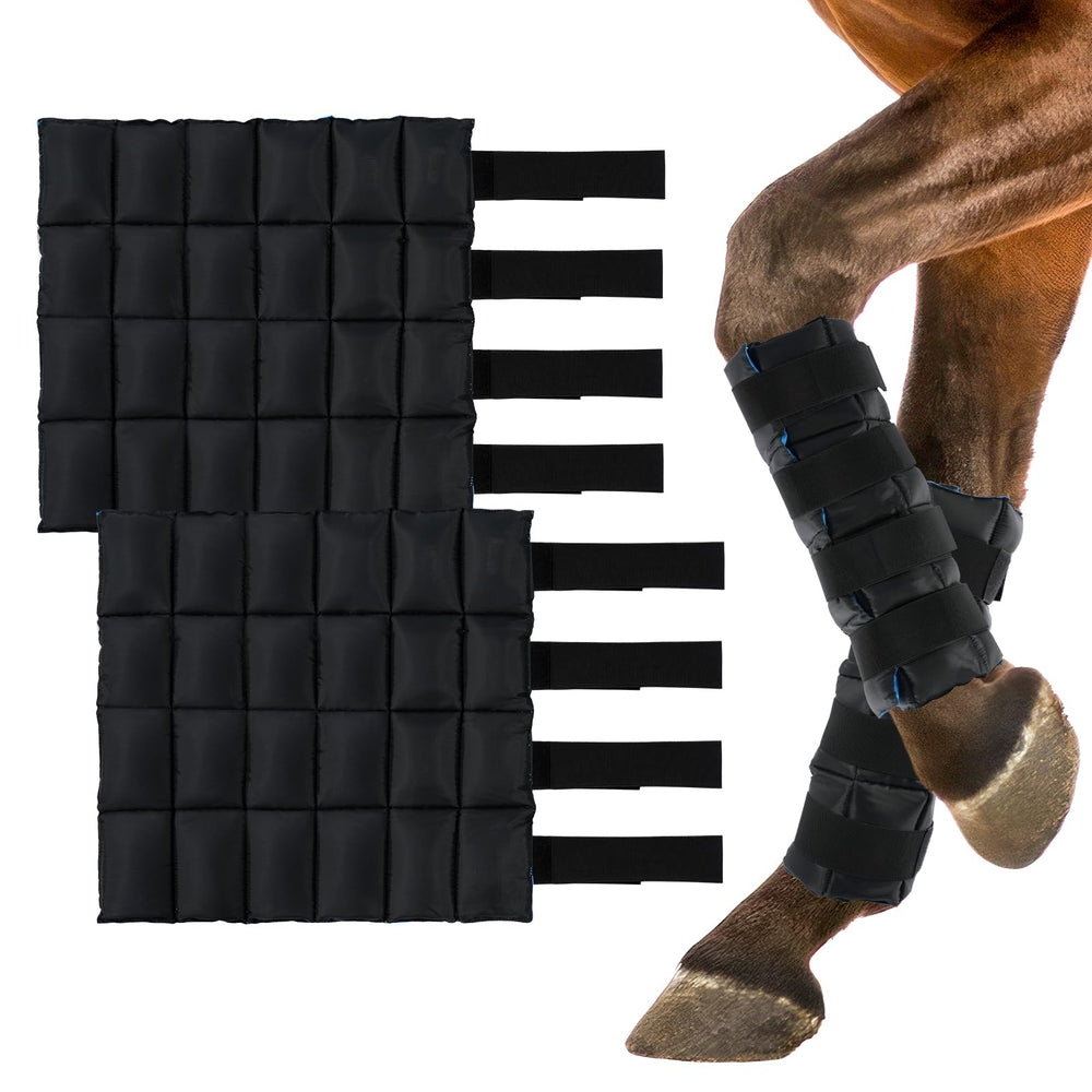 LUFFWELL horse leg wraps 2-pack for cooling and warmth during training and recovery