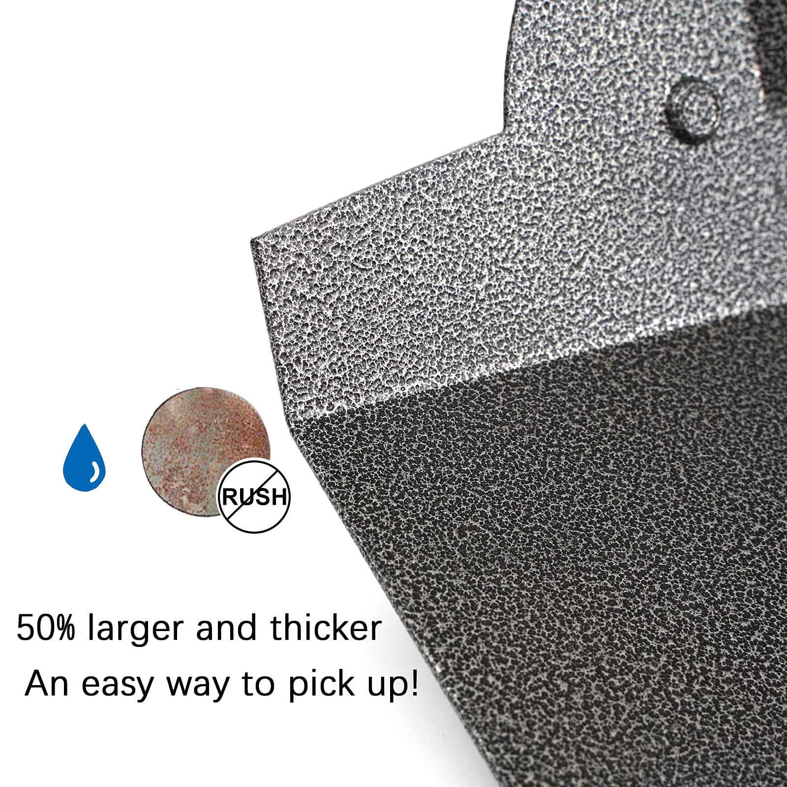 LUFFWELL clip-on connection demonstrates secure tray-spade bond for reliable cleanup.
