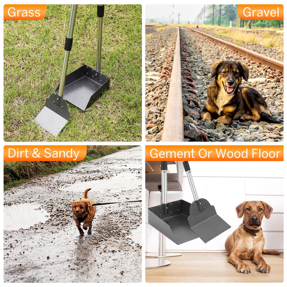 LUFFWELL multi-functional yard-rake capability supports tidying lawns, dirt, and kennels.