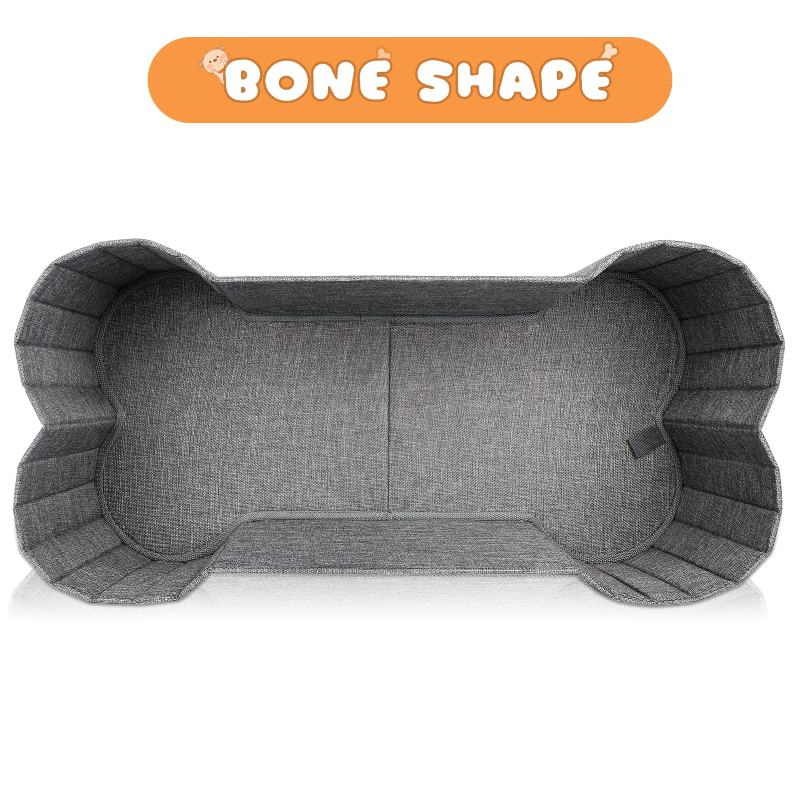 Lukeline large dog toy basket interior view shows ample storage space