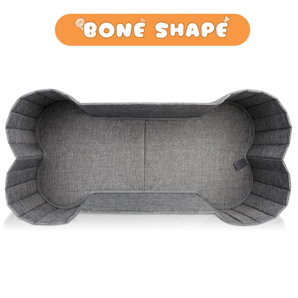 Lukeline large dog toy basket interior view shows ample storage space