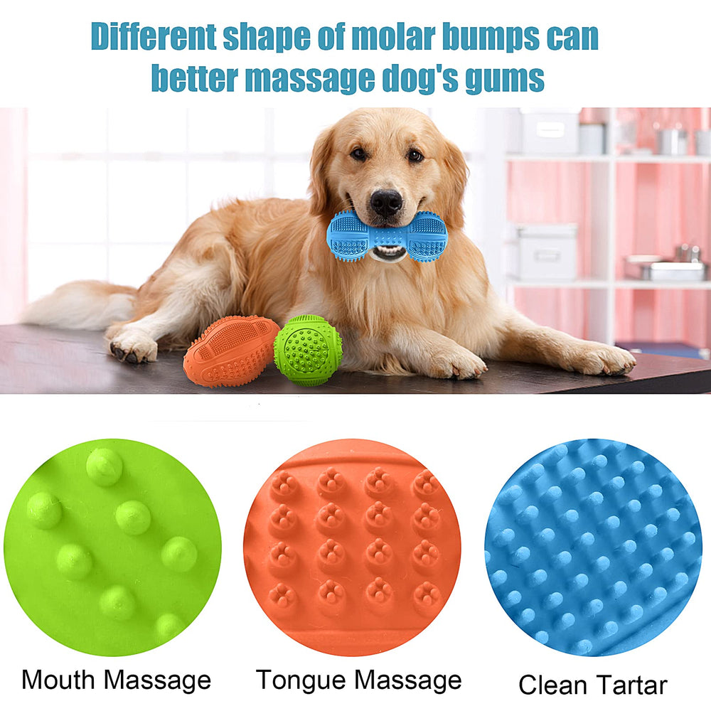 LUKITO dog chew toy 3-pack for aggressive chewers, rugged durability.