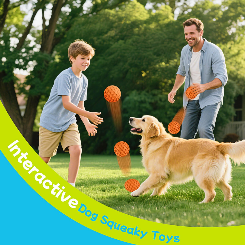 LUKITO durable squeaky ball keeps aggressive chewers engaged and entertained.