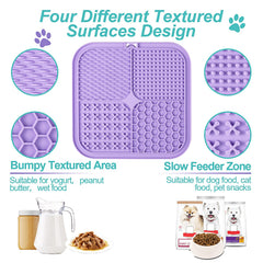 LUKITO lick mat with 77 suction cups adheres to smooth surfaces securely