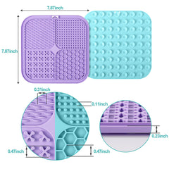 LUKITO anxiety-relief lick pad demonstrates calming enrichment during vet visits or baths