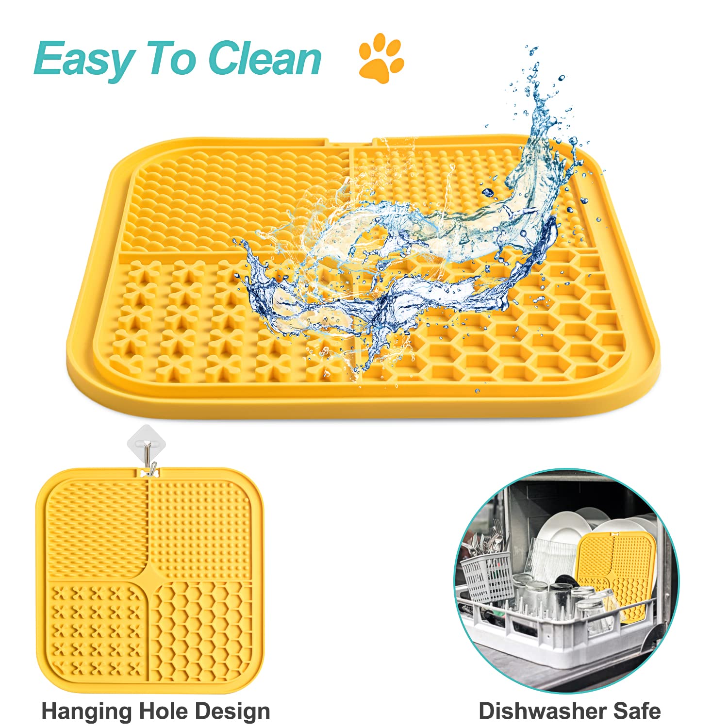 LUKITO licking mat is dishwasher-safe for easy cleanup after use.