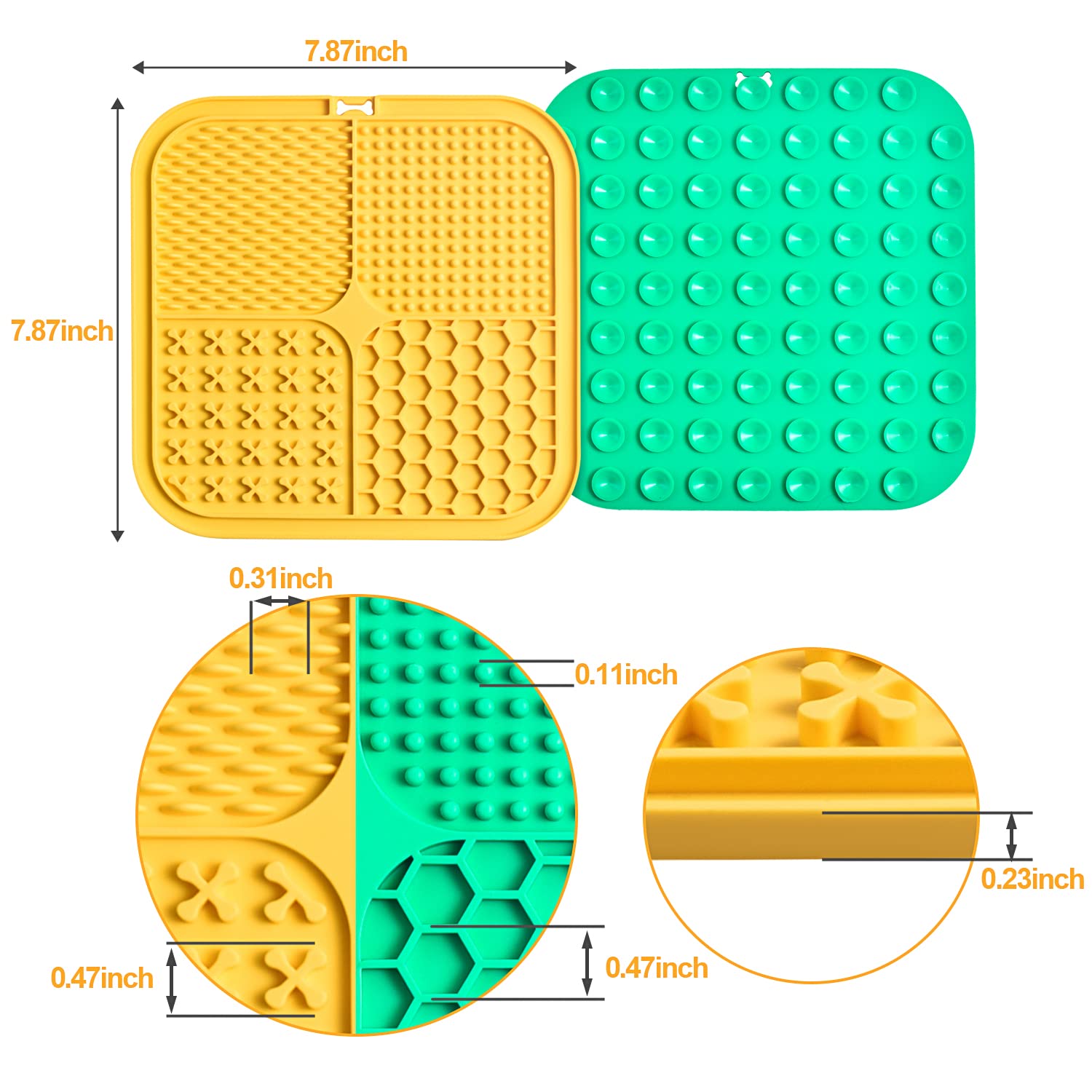 Dog and cat enjoying treats on a LUKITO licking mat during playtime.