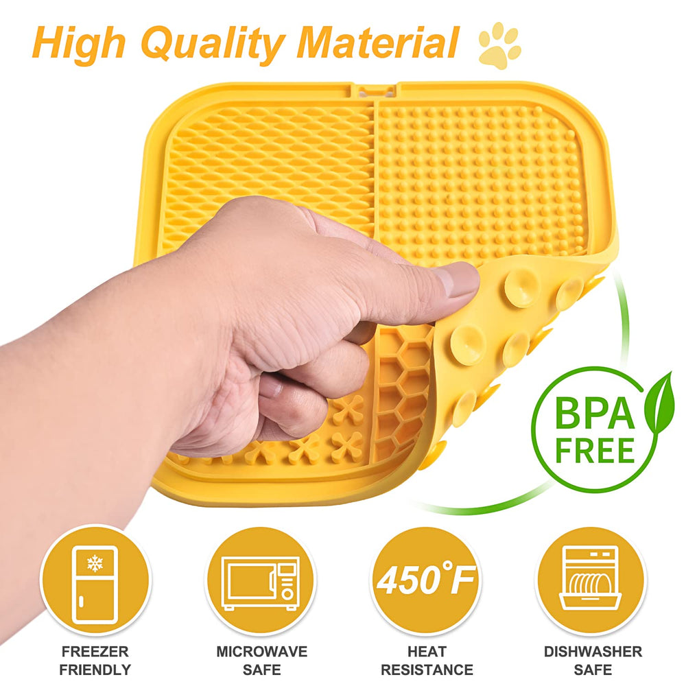 LUKITO licking mat made from food-grade silicone, durable and pet-safe.