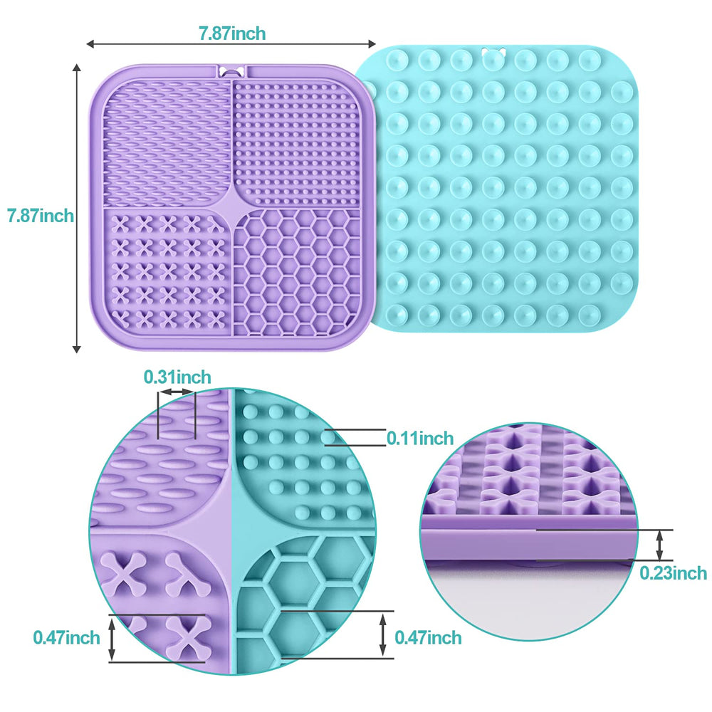 LUKITO licking mat is freezer-safe for cold treat preparation.
