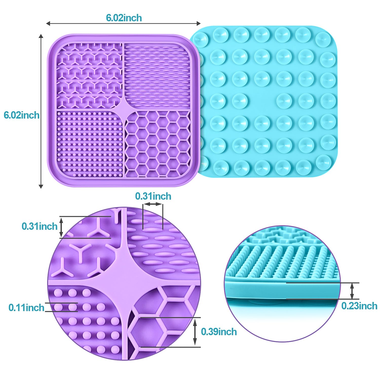 LUKITO licking mat designed for spreadable treats promotes longer engagement.