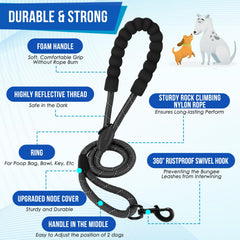 Lukovee 360° swivel clasp prevents tangling during dog crossings.