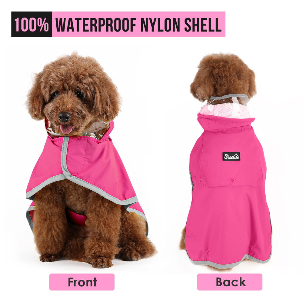 Lukovee dog raincoat adjustable straps for secure fit