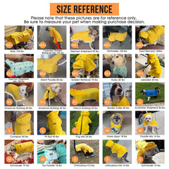 Lukovee dog raincoat side view with adjustable straps for a comfortable, snug fit.