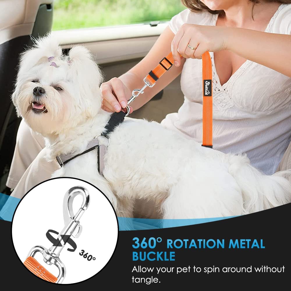 Lukovee dog seat belt adjustable-length adapts for different dog sizes