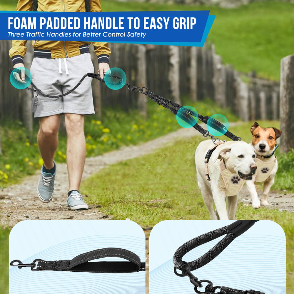 Lukovee dual bungee extensions provide elastic shock absorption for smooth walking.