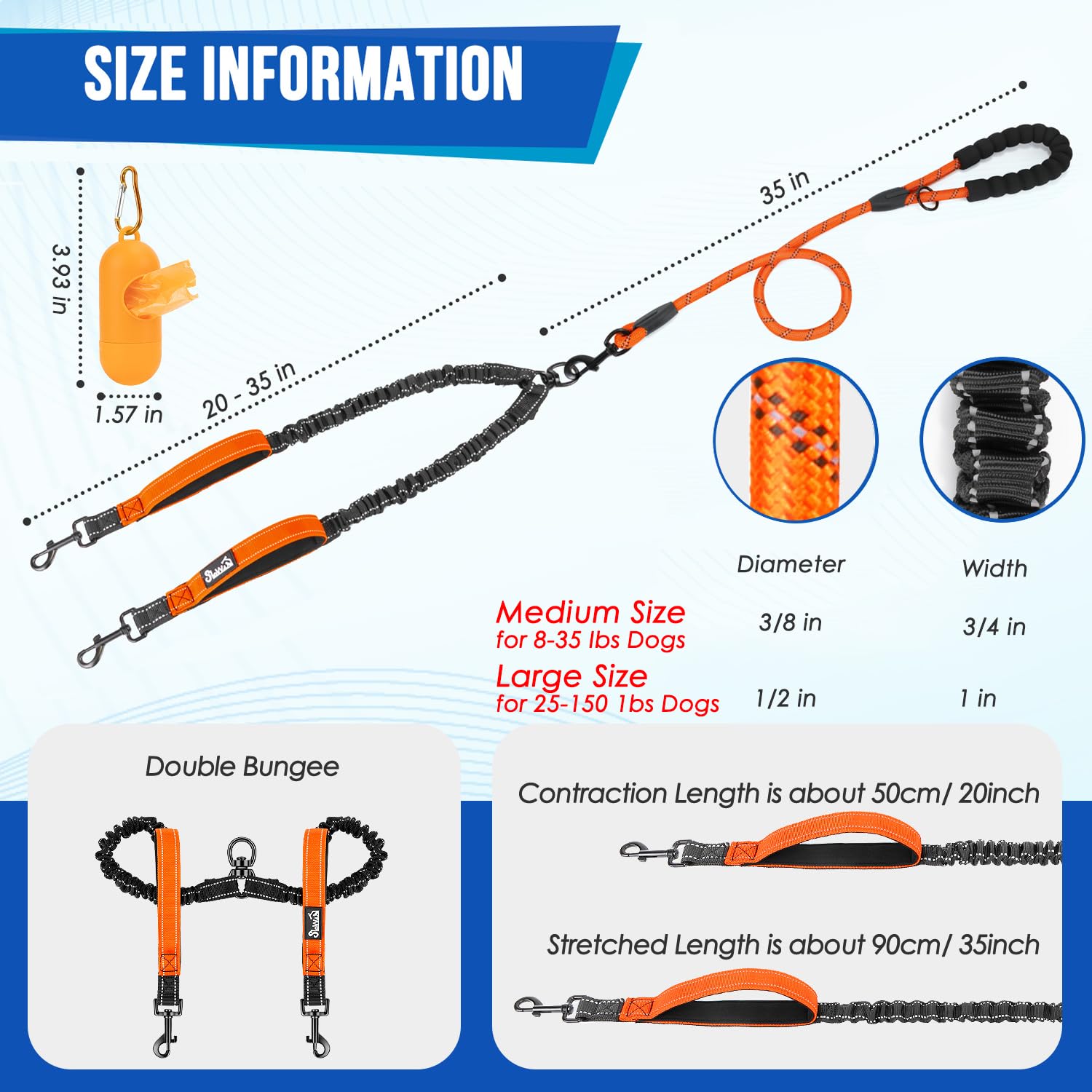 Lukovee double dog leash dual-dog-splitter keeps two dogs managed together