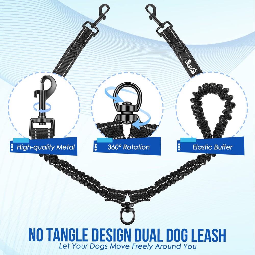 Lukovee leash includes a free poop bag and metal ring for cleanup.