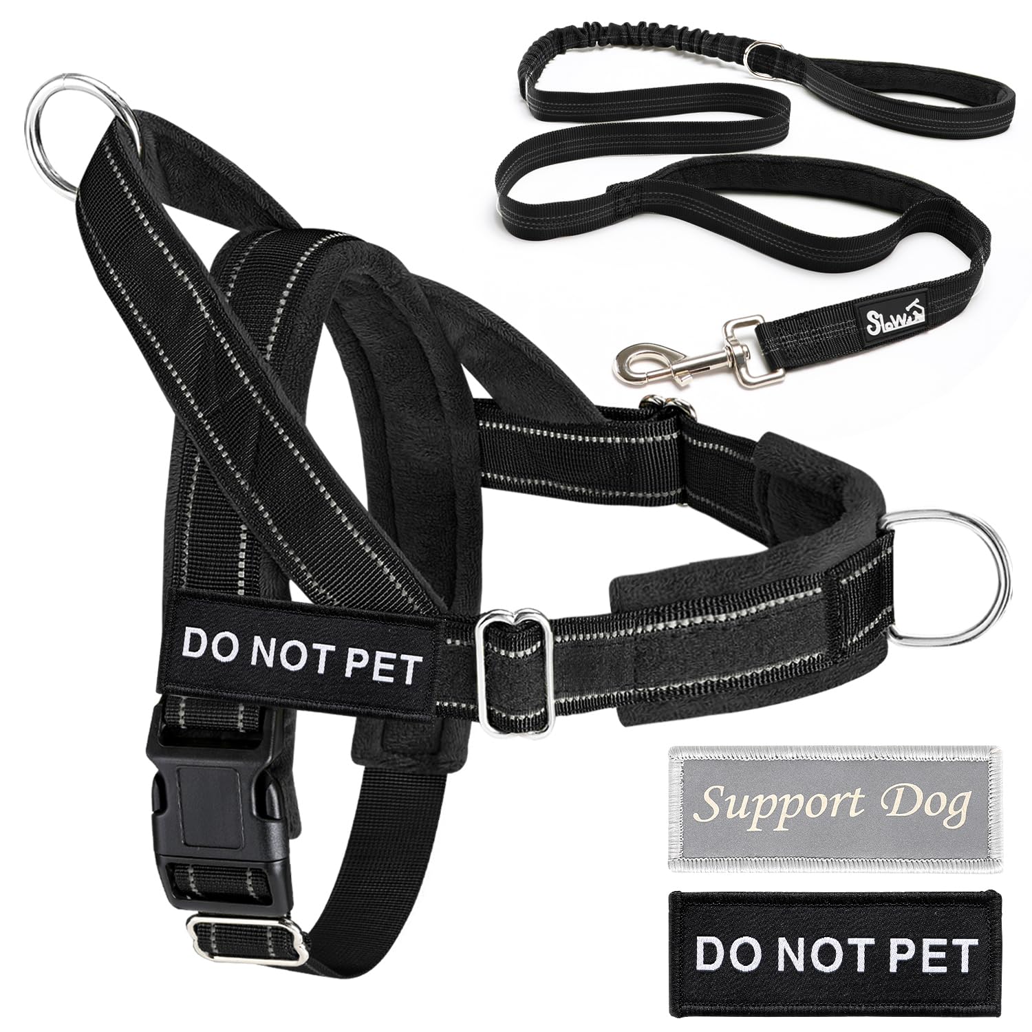Lukovee Harness reflective strips at night emphasize safer evening walks