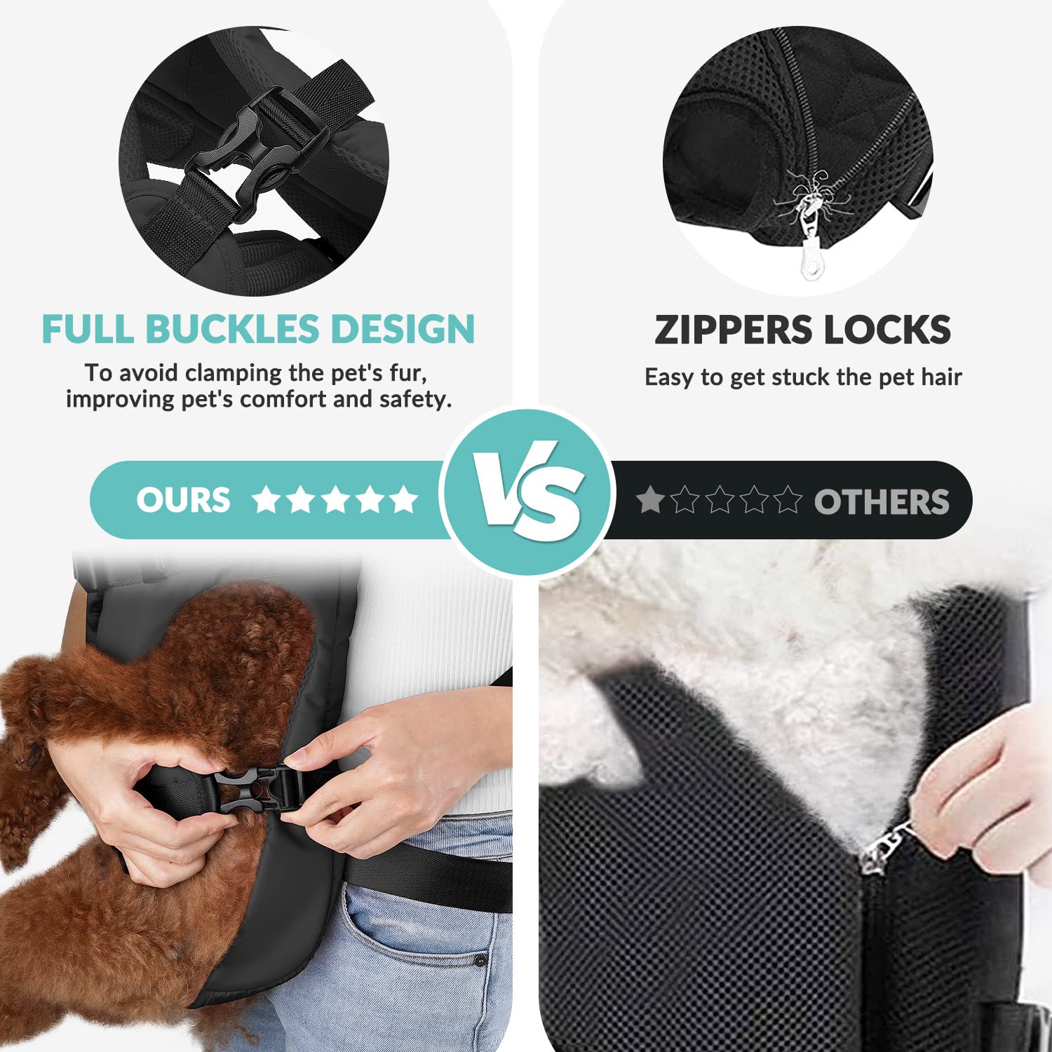 Lukovee lightweight dog carrier travel-friendly image underscores portable, compact hiking companion.