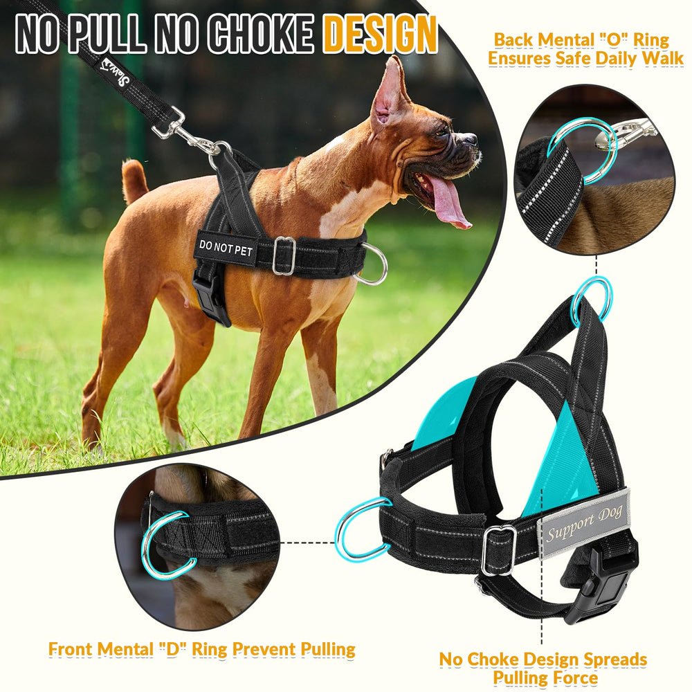 Lukovee No Pull Harness back view highlights secure fit for training