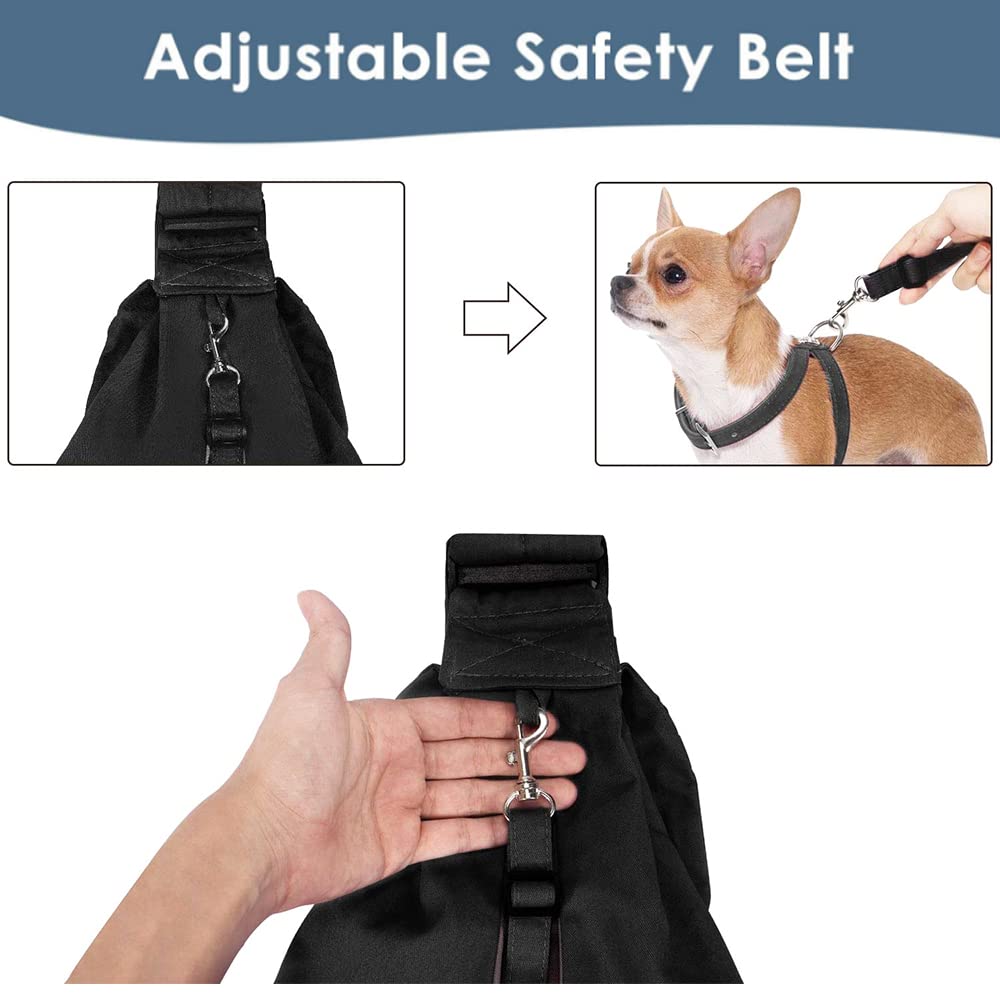 Lukovee Pet Sling front pocket stores treats and essentials.