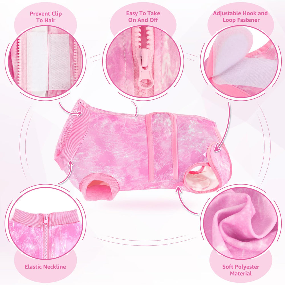 Lukovee Recovery Suit features back magic tape for wound coverage and quick adjustments