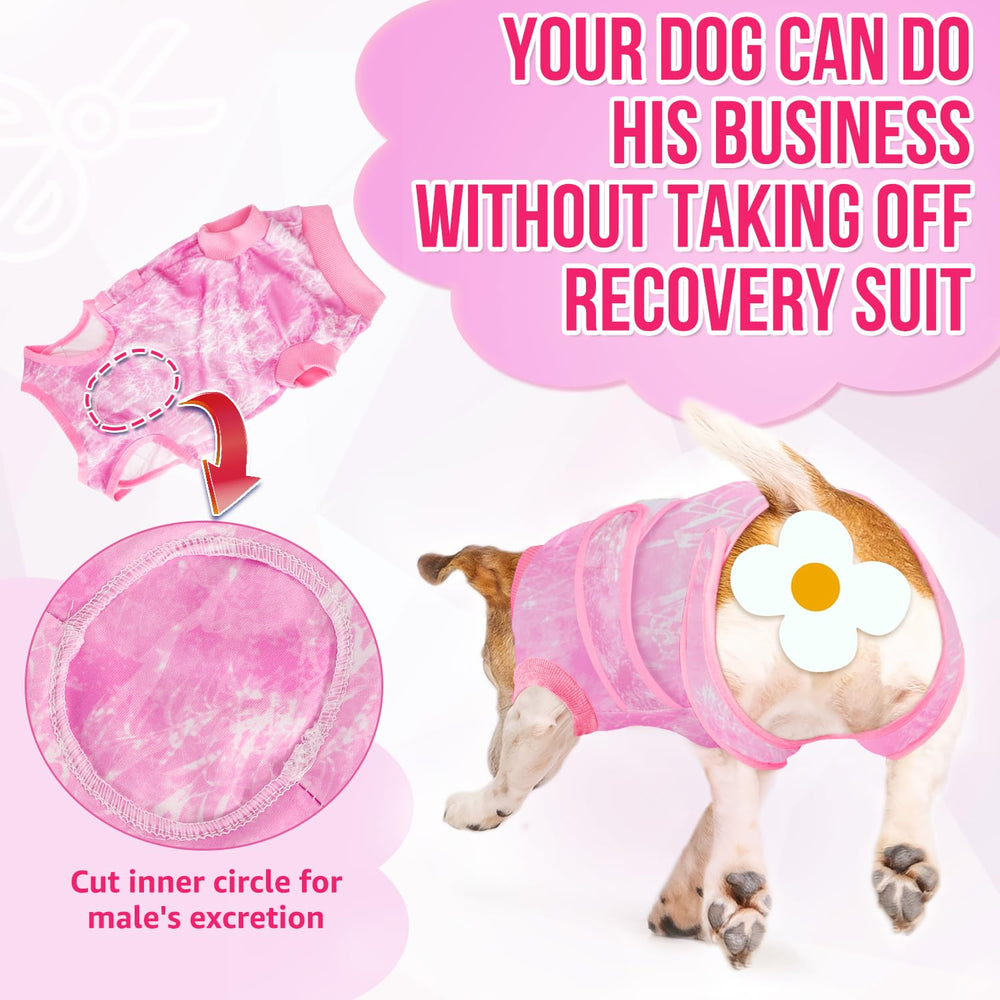 Lukovee Recovery Suit dogs adjustable-waist strap ensures comfortable, snug abdominal fit.
