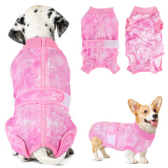 Lukovee Recovery Suit for Dogs with back zipper for easy wearing and secure fit.