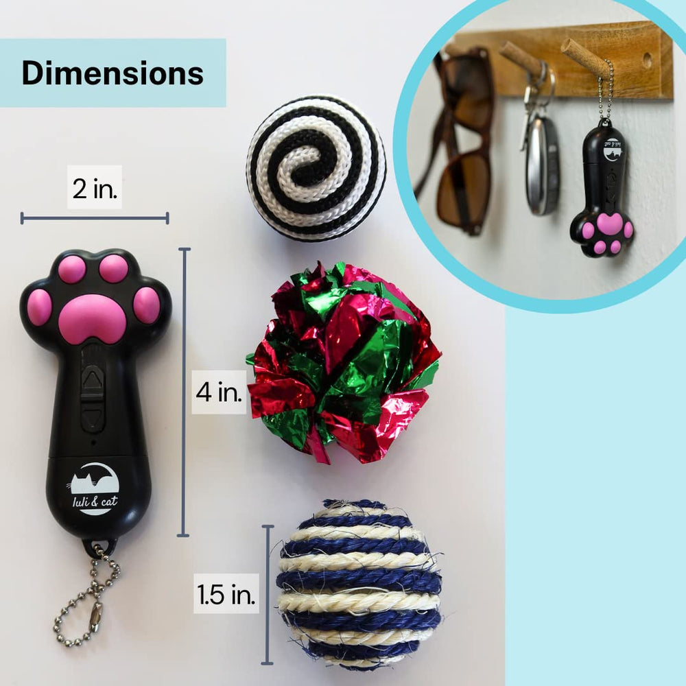Luli & Cat USB-Rechargeable Laser Toy gift box ready for gifting.