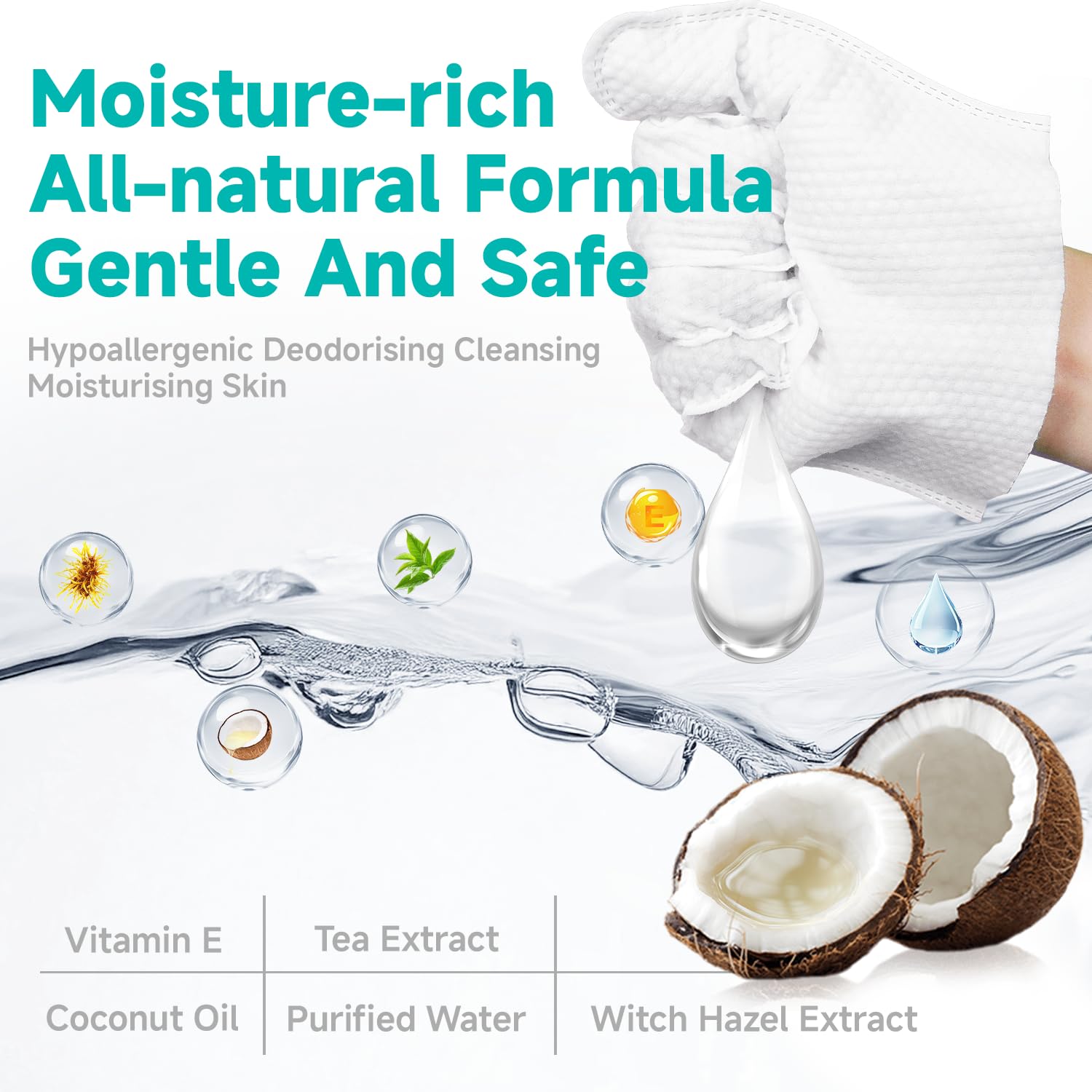 LULUMONSTER glove-design wipes show a secure finger fit for deep cleaning.