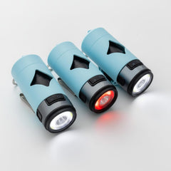 Lumi Pawtners blue flashlight-on-holder for hands-free night walks and quick illumination.