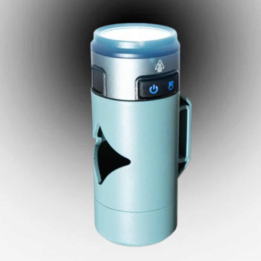 Lumi Pawtners blue magnetic-lock closeup shows secure USB-C charging-ready attachment.