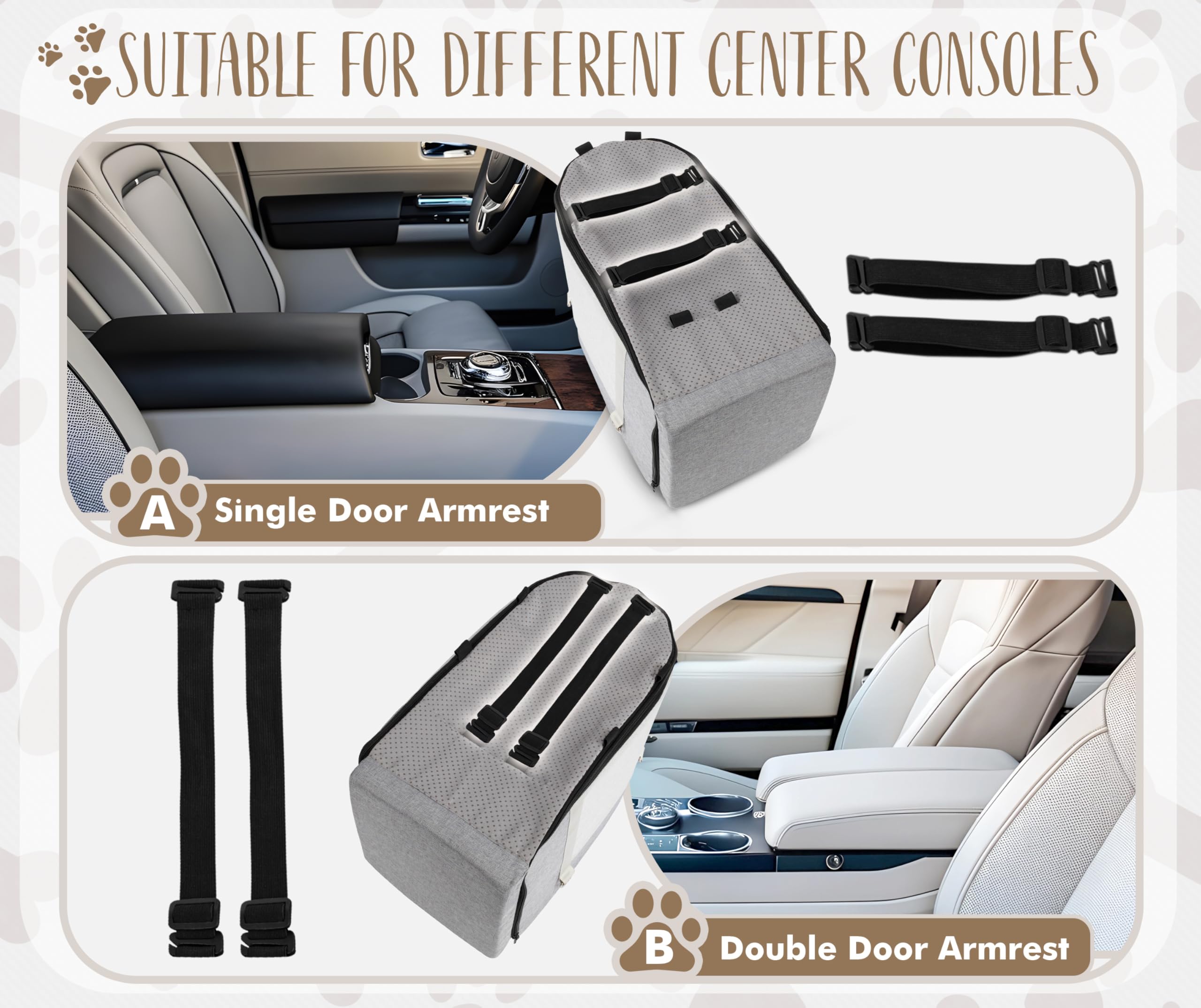 Lumies dog car seat double-sided cushion—plush warmth and breathable comfort.