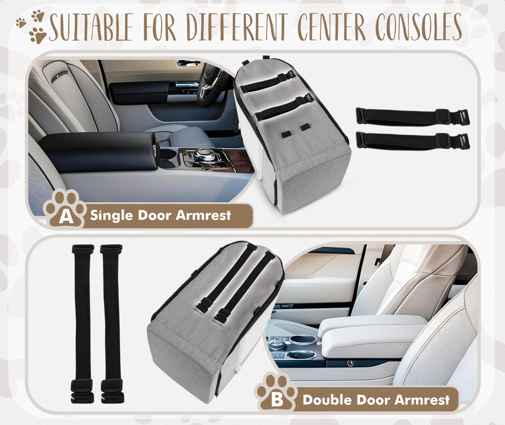 Lumies dog car seat double-sided cushion—plush warmth and breathable comfort.