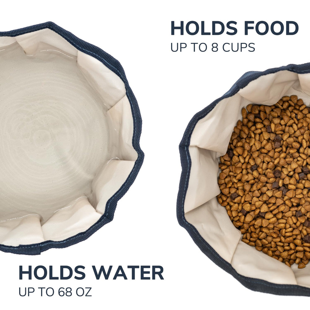 LumoLeaf collapsible dog bowls folded compactly for compact packing and storage.
