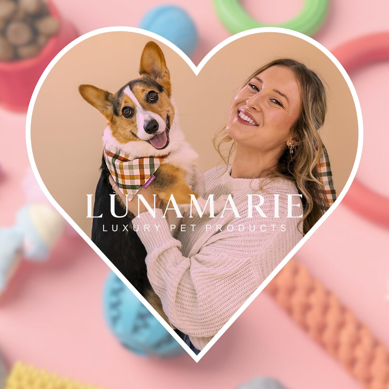 LunaMarie birthday bandana lightweight breathable fabric minimizes irritation during wear