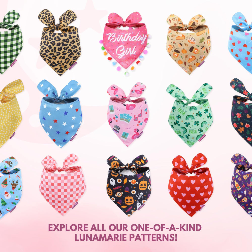 LunaMarie birthday bandana variety colors patterns boosts festive posing opportunities