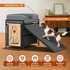 lunacme indoor pet perch storage drawers keeps toys and leashes neatly within reach.