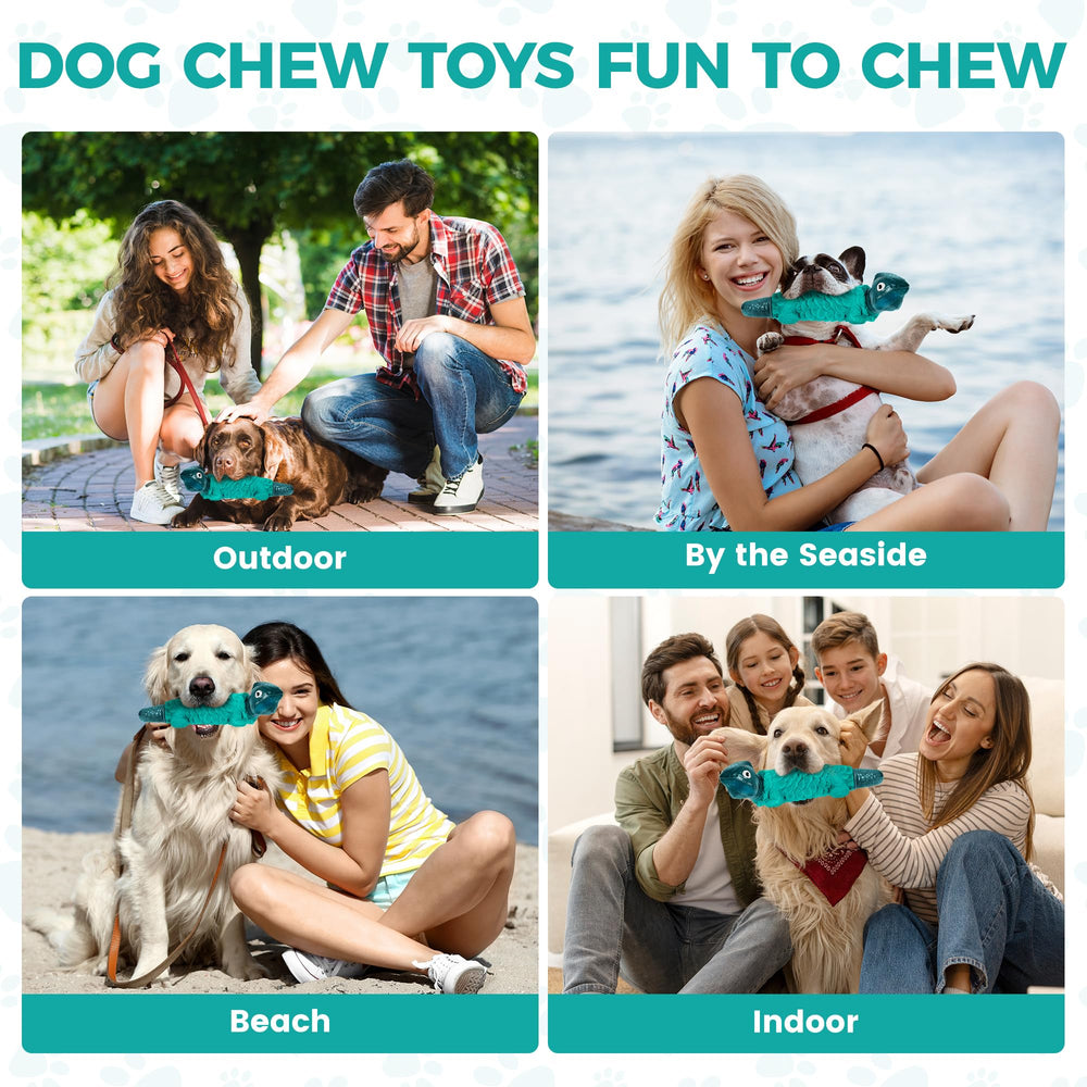 LunaPaw 8.37-inch lizard toy fits small to large breeds.