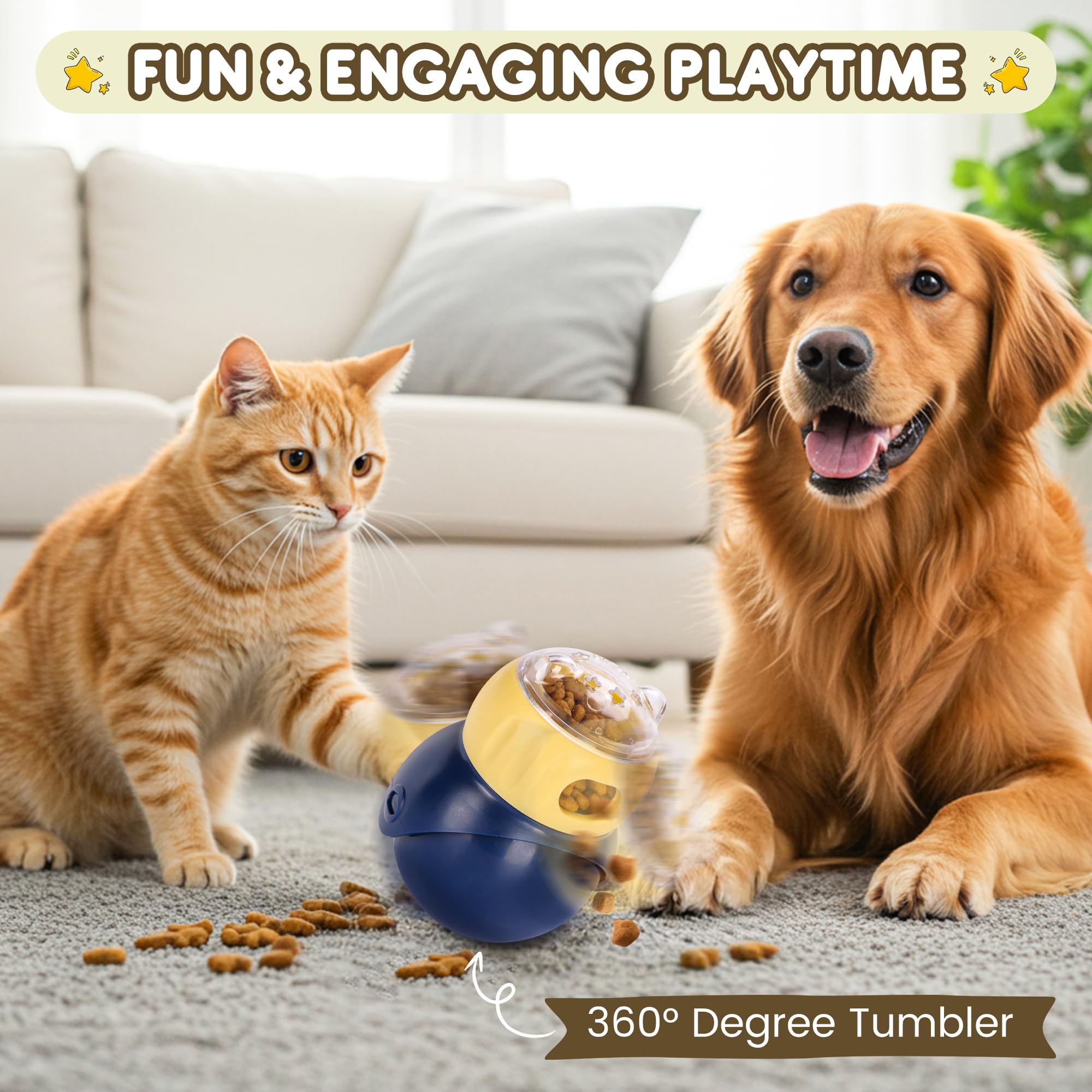 LunaPaw anti-spill base provides stability during active play to minimize mess