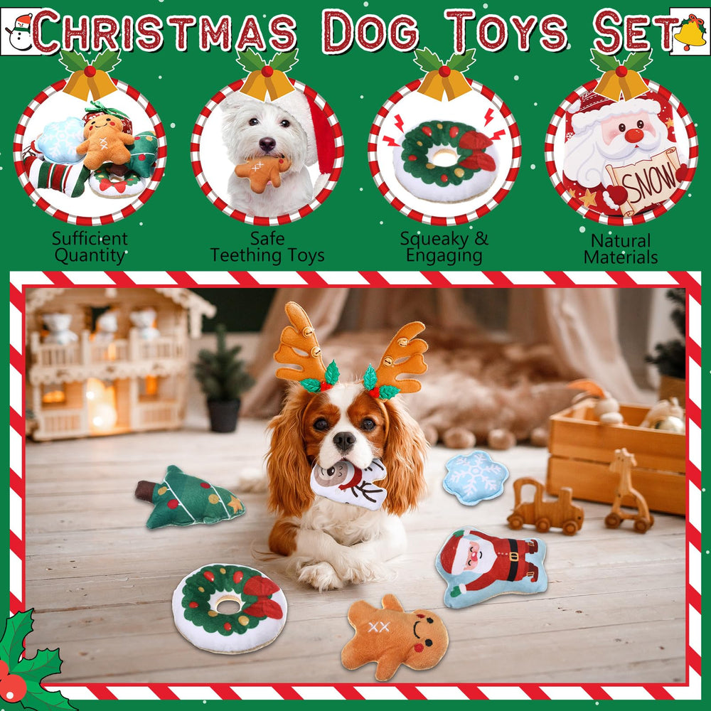 Lunmon gingerbread-man dog toy: soft chew textures for teething little dogs.