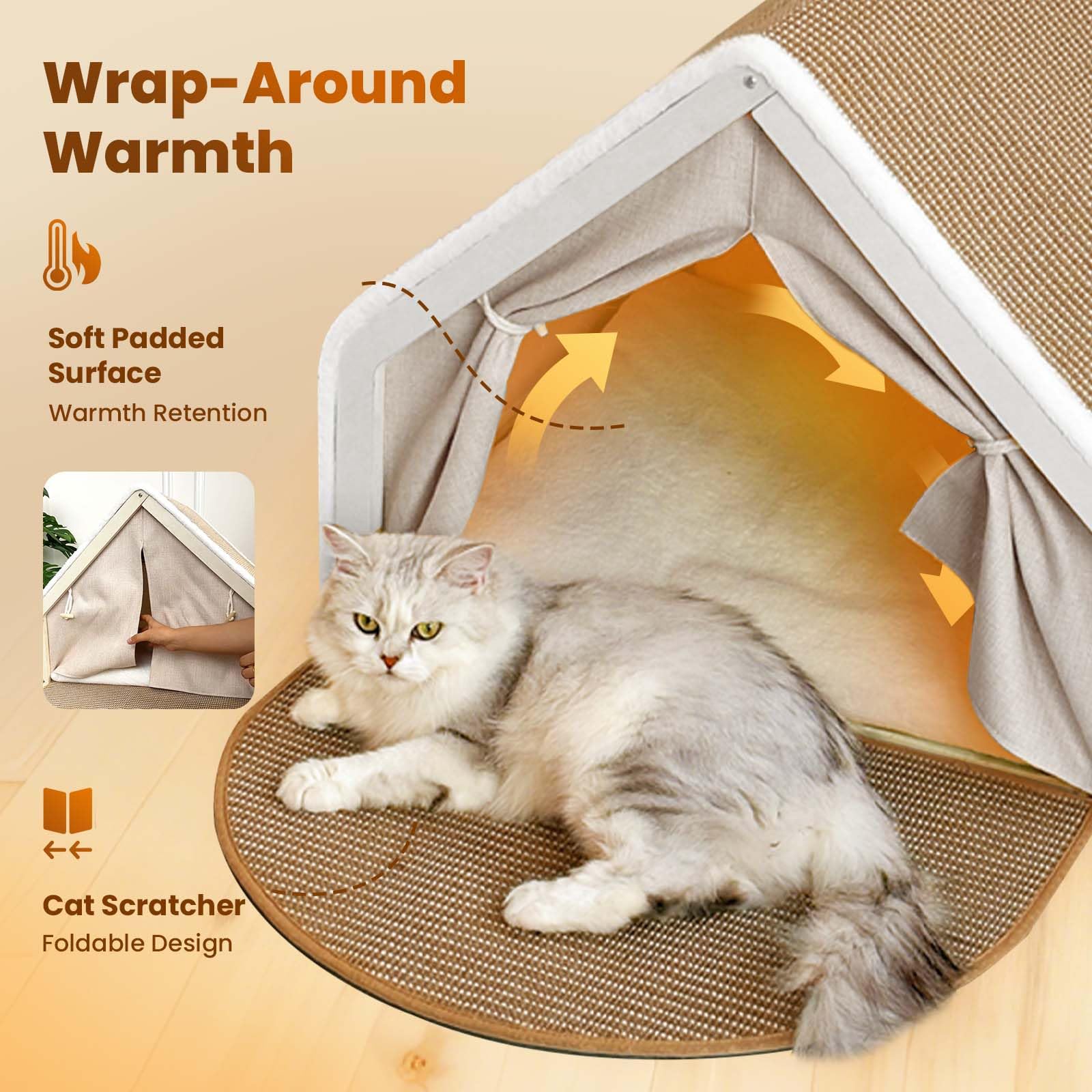 LUNNTE plush cushioned base for warm, comfortable lounging.