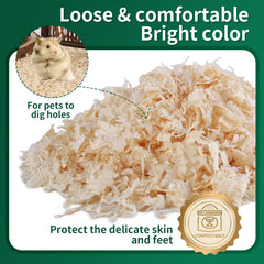 Luoglude absorbent shavings quickly wick moisture for a drier habitat