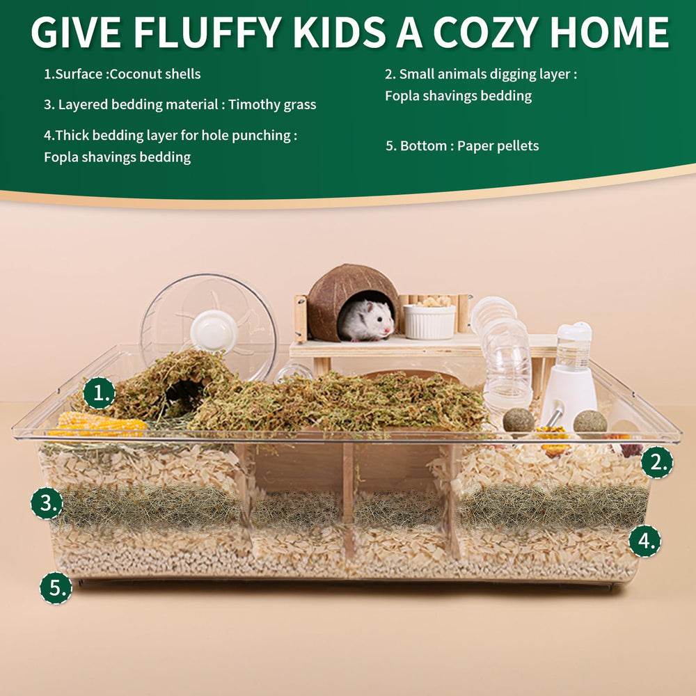 Luoglude bedding suits rabbits, guinea pigs, hamsters, parrots, and more